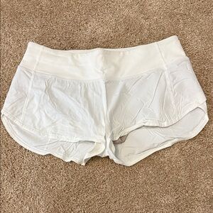 Lululemon Athletica White Athletic Shorts